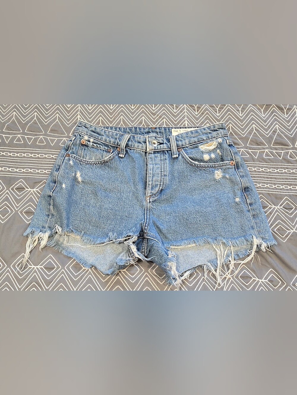 Rag & Bone Dre Low Rise Cutoff Denim Shorts Size 25